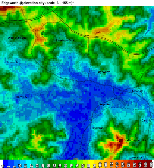 Edgeworth elevation map