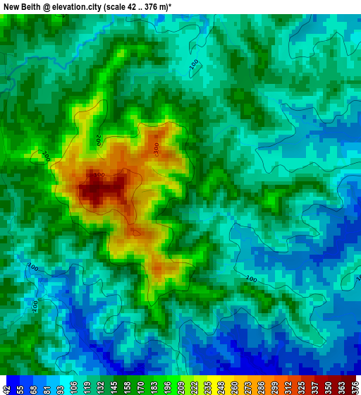 New Beith elevation map