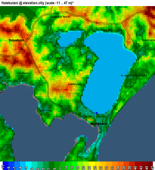 Halekulani elevation map