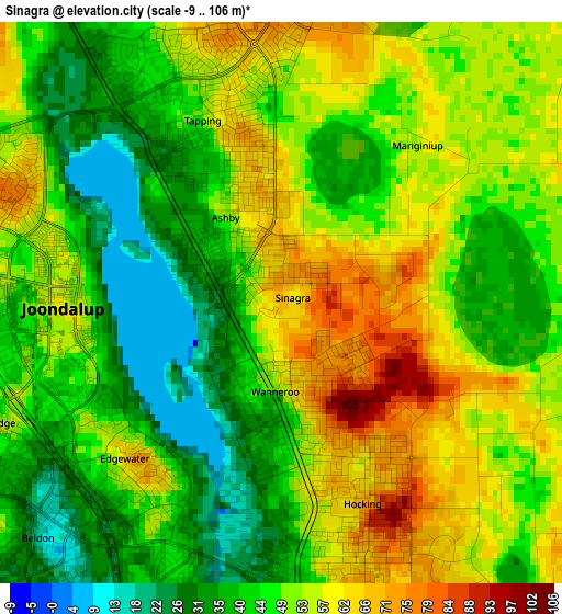 Sinagra elevation map