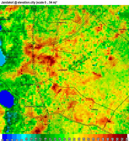 Jandakot elevation map