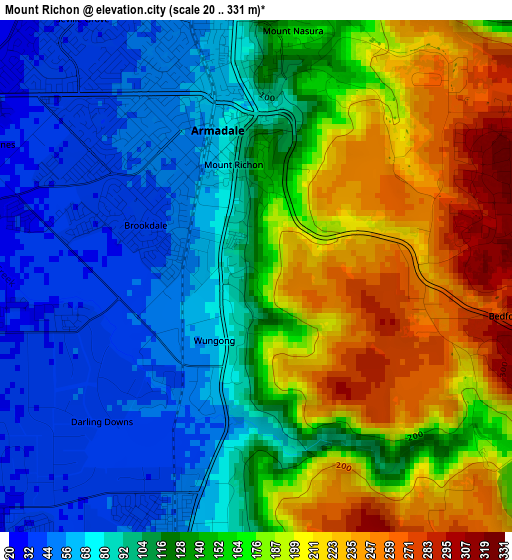 Mount Richon elevation map