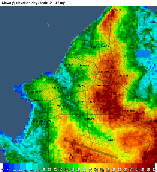 Alawa elevation map