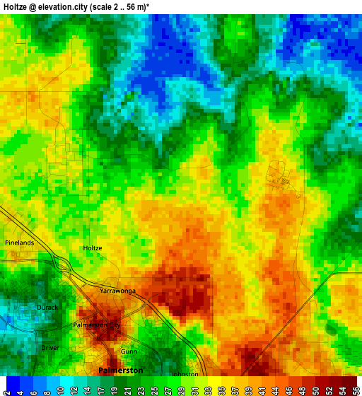 Holtze elevation map