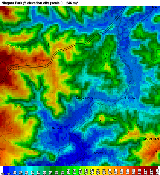 Niagara Park elevation map