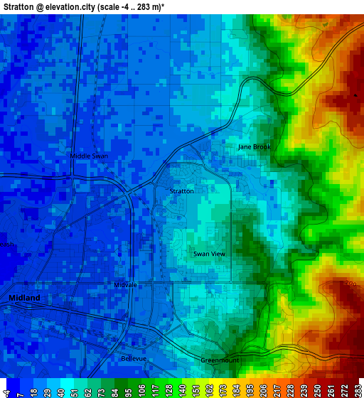 Stratton elevation map