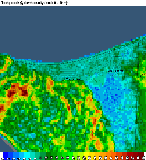 Tootgarook elevation map