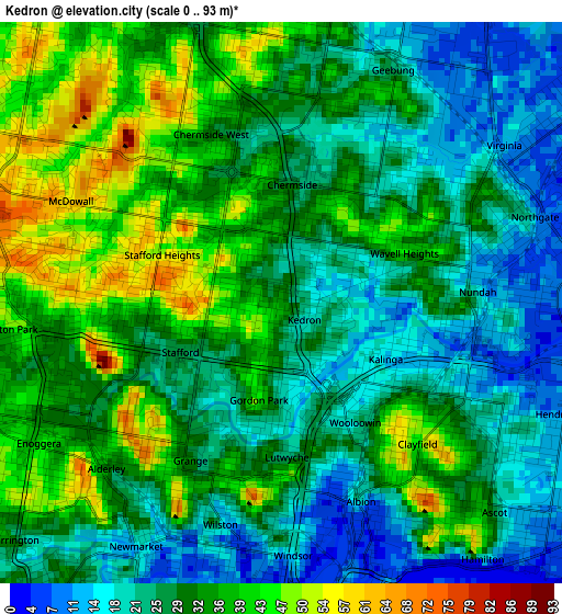 Kedron elevation map