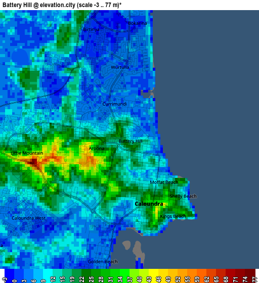 Battery Hill elevation map