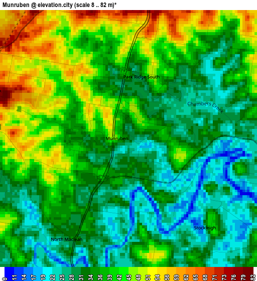 Munruben elevation map