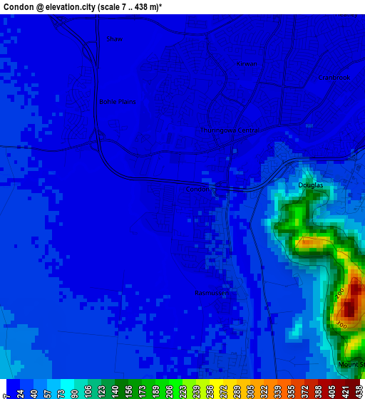 Condon elevation map