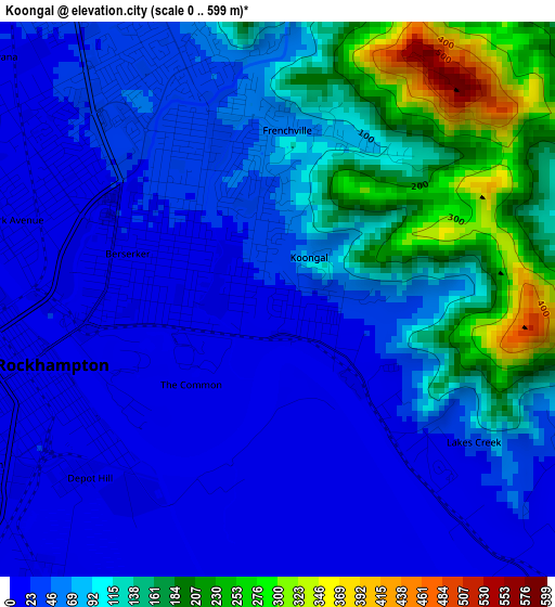 Koongal elevation map