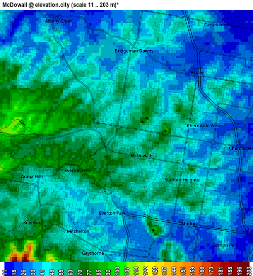 McDowall elevation map