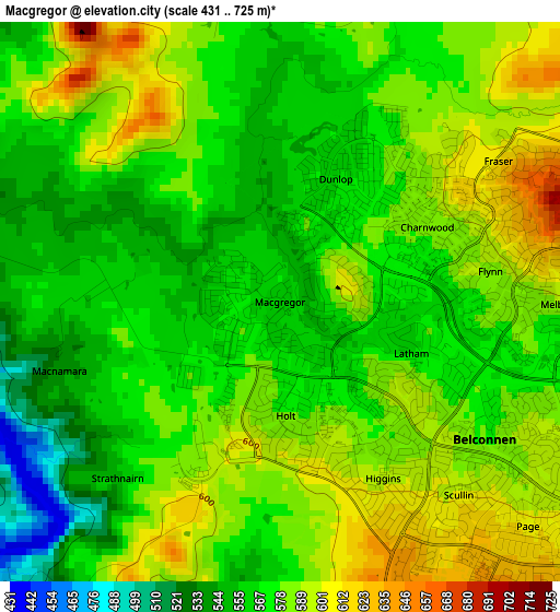 Macgregor elevation map