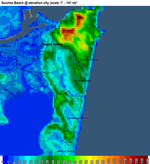 Sunrise Beach elevation map