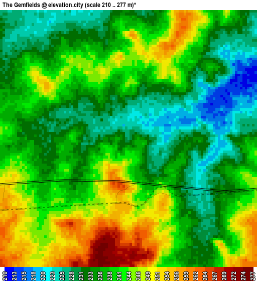 The Gemfields elevation map