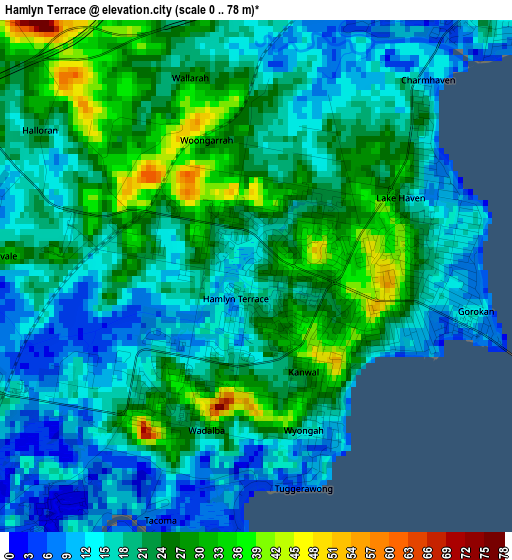 Hamlyn Terrace elevation map