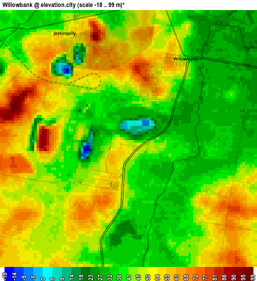 Willowbank elevation map