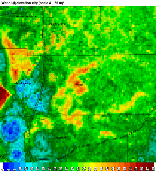 Wandi elevation map