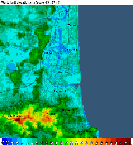 Wurtulla elevation map