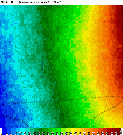 Stirling North elevation map