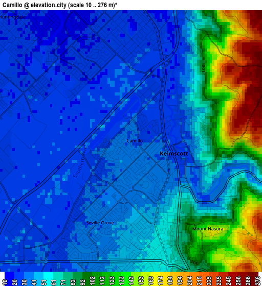 Camillo elevation map