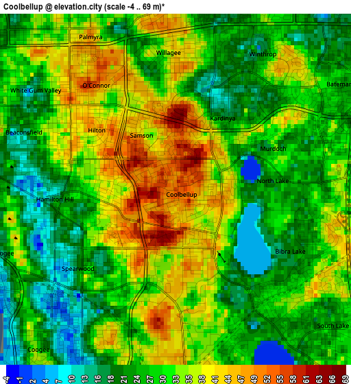 Coolbellup elevation map