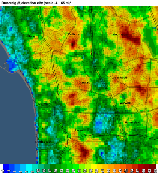 Duncraig elevation map