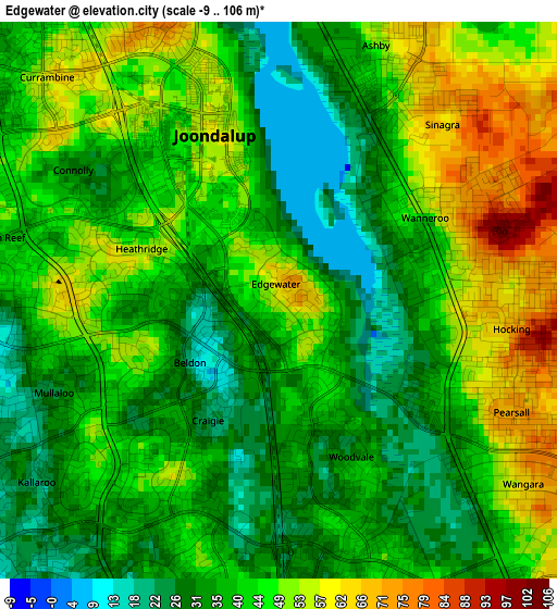 Edgewater elevation map