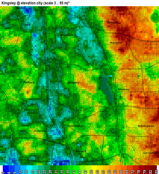 Kingsley elevation map