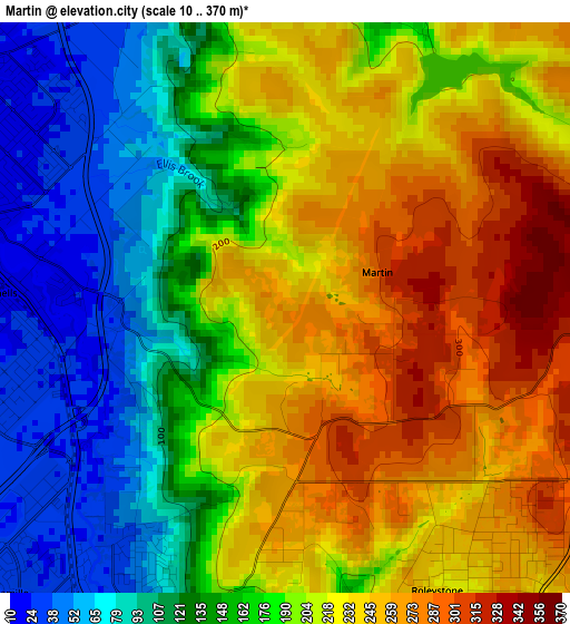 Martin elevation map