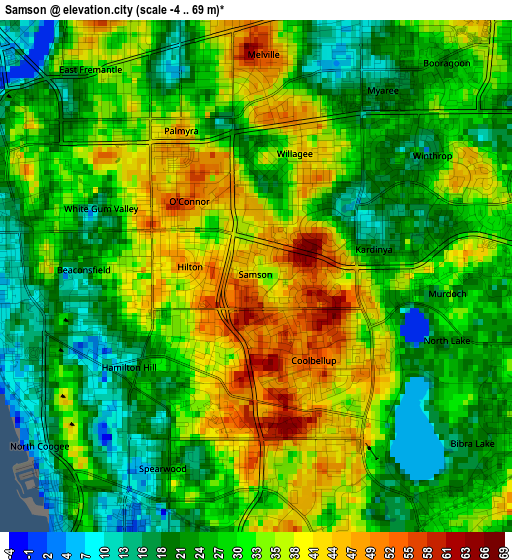 Samson elevation map