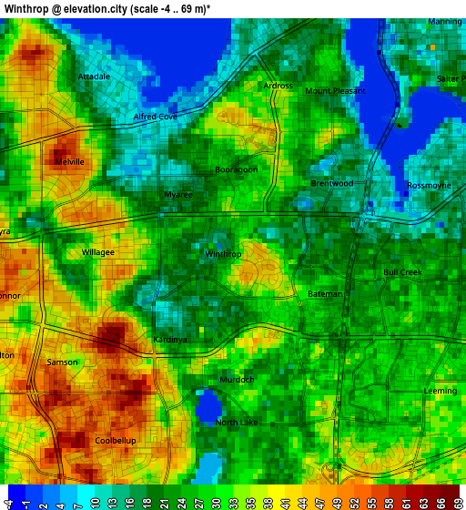 Winthrop elevation map