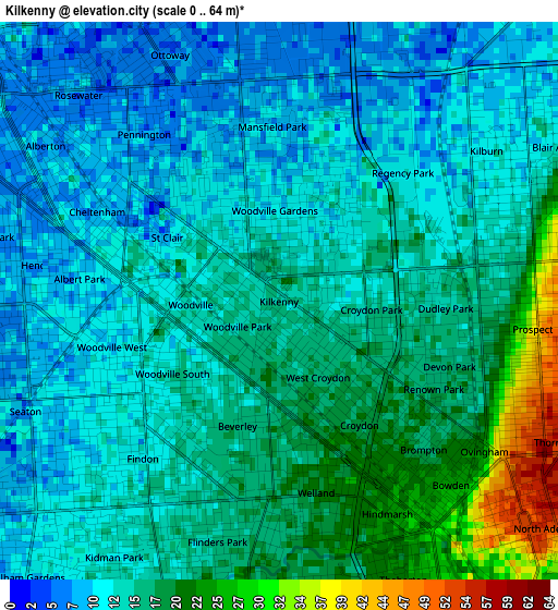 Kilkenny elevation map