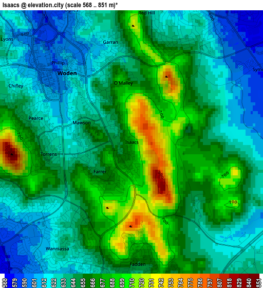 Isaacs elevation map