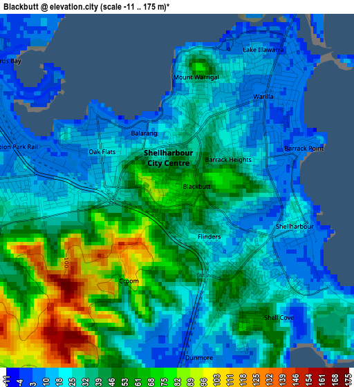 Blackbutt elevation map