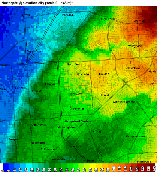 Northgate elevation map