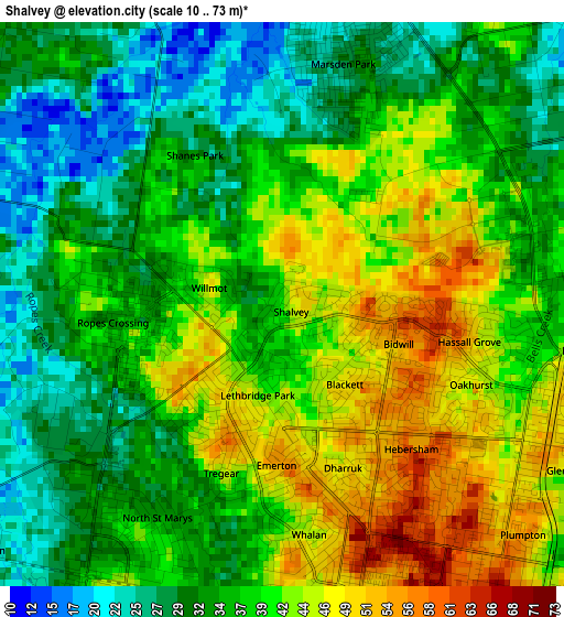 Shalvey elevation map