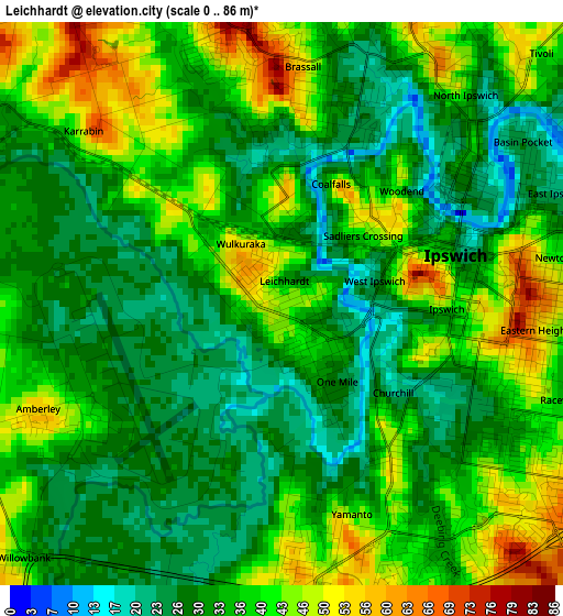 Leichhardt elevation map