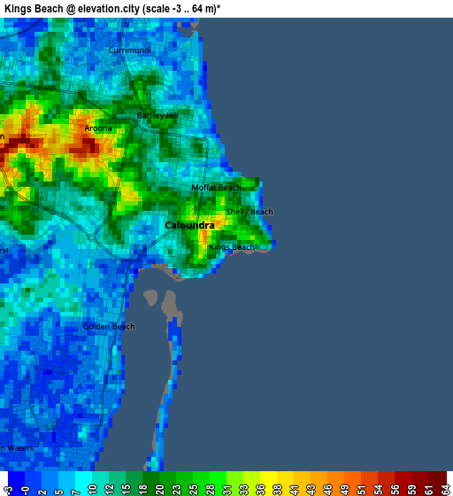 Kings Beach elevation map