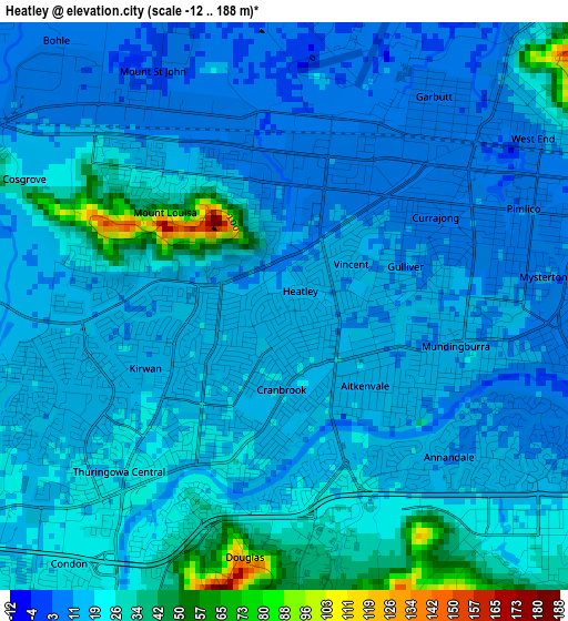 Heatley elevation map