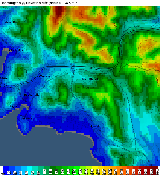 Mornington elevation map