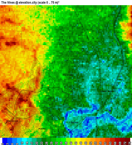 The Vines elevation map