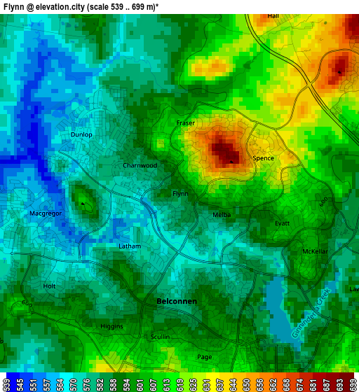 Flynn elevation map