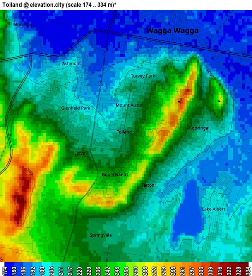 Tolland elevation map