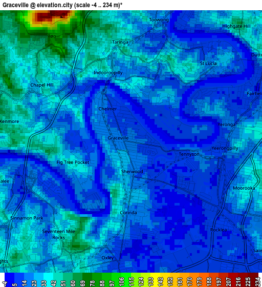 Graceville elevation map