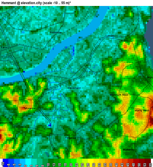 Hemmant elevation map