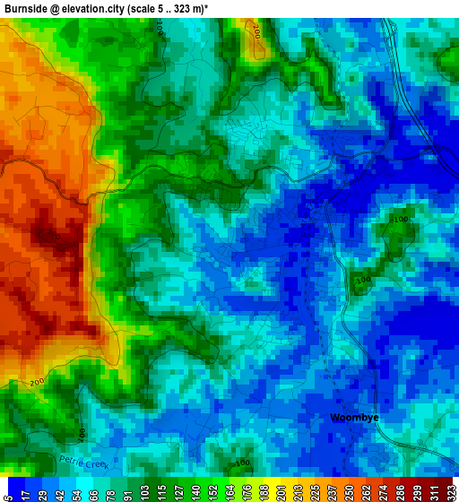 Burnside elevation map