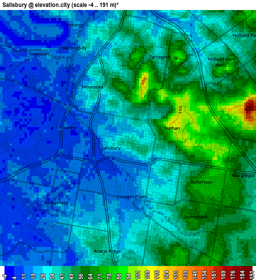 Salisbury elevation map