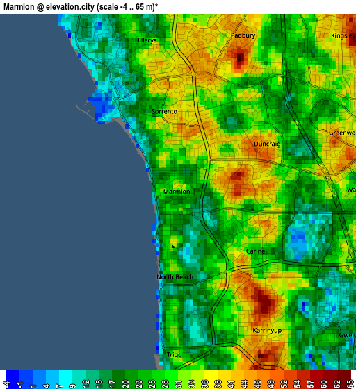 Marmion elevation map